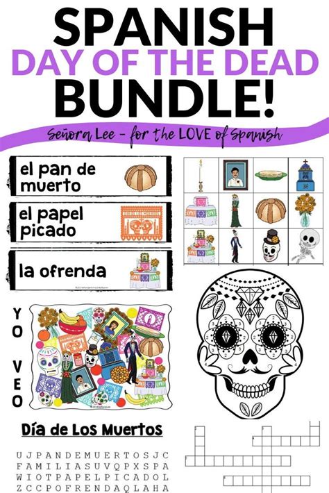 Spanish Day Of The Dead Bundle Of Games And Activities For Dia De Los Muertos Middle School