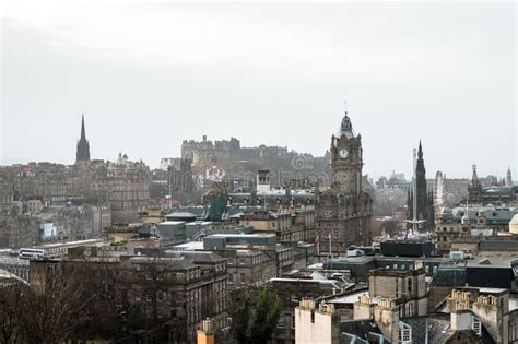 Cityscape Of Edinburgh Scotland Uk Editorial Stock Photo Image Of