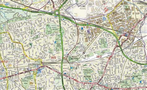 Ealing London Borough Map Tiger Moon