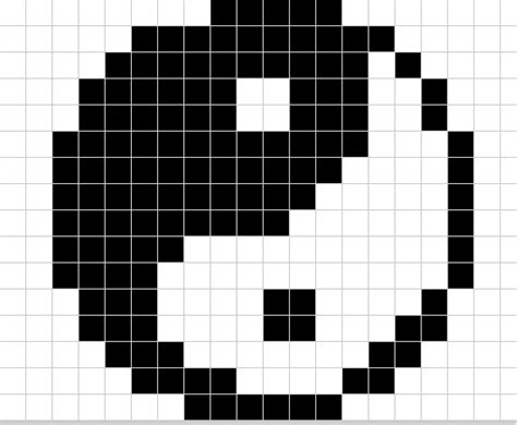 Pixel Art How To Draw The Yin And Yang Symbol In 2022 Pixel Art Art