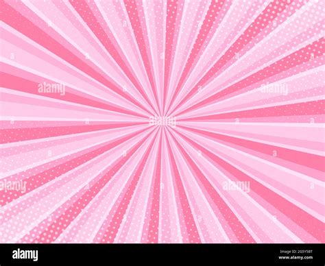 Pink Comic Background With Halftone Pop Art Style Effect Cartoon