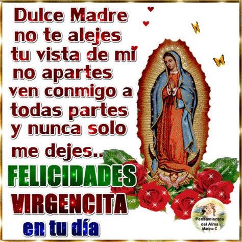Imagen Animada De La Virgencita De Guadalupe Con Una Oracion Y