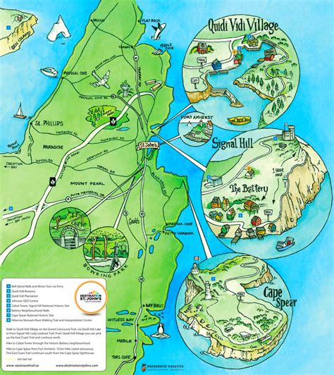 St Johns Area Tourist Map