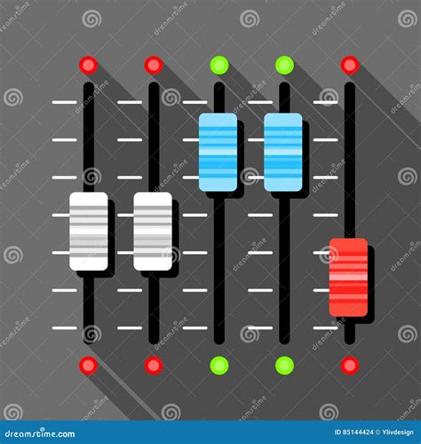 Sound Mixer Icon Flat Style Stock Vector Illustration Of Flat