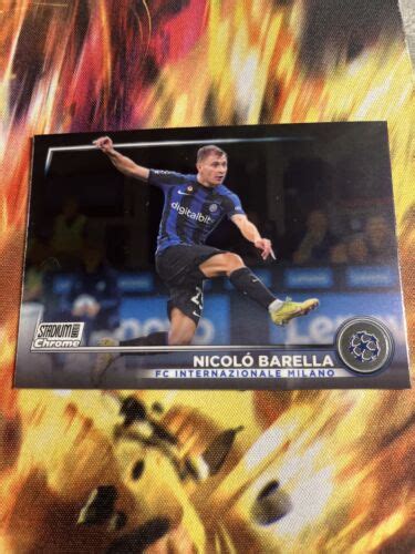 Carte De Foot Topps Stadium Chrome Club Nicole Barella Inter De Milan