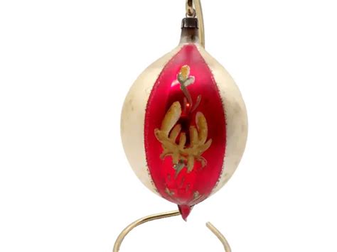 Vintage Jumbo Blown Glass Teardrop Christmas Ornament Picclick