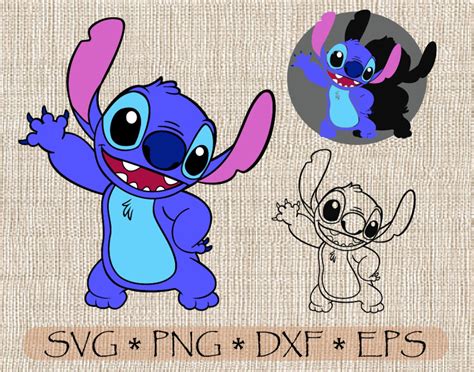 Svg Png Lilo And Stitch Layered And Outline Cut Files Layers Etsy