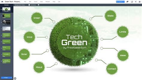 Green Tech Prezi Next Template Creatoz Collection