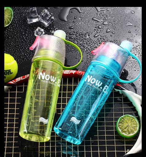 Wholesale 600ml Misting Spray Sport Drinking Bottle Eco Friendly Bpa