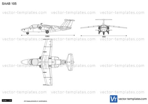 Templates Modern Airplanes Saab Ab Saab 105