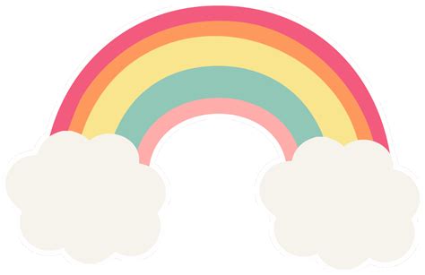 Rainbow Clip Pastel Arcoiris Png Transparent Png Full Size Clipart