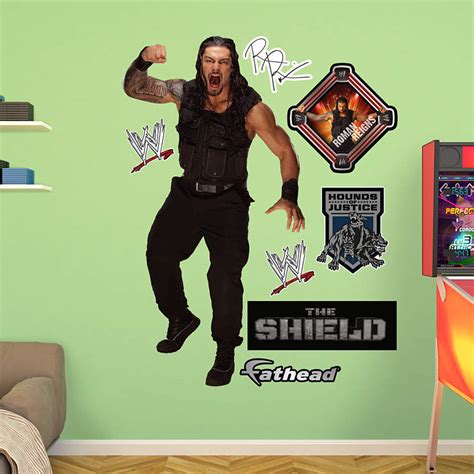 Life Size Roman Reigns Wall Decal Shop Fathead For Wwe Decor