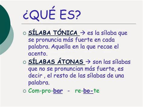 Slide3 Silabas Tonicas Y Atonas Reglas De Acentuación Silabas Tonica