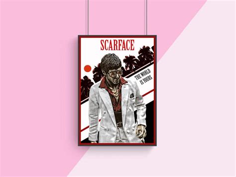 Scarface Art Poster Scarface Movies Poster Wall Decor Home Etsy