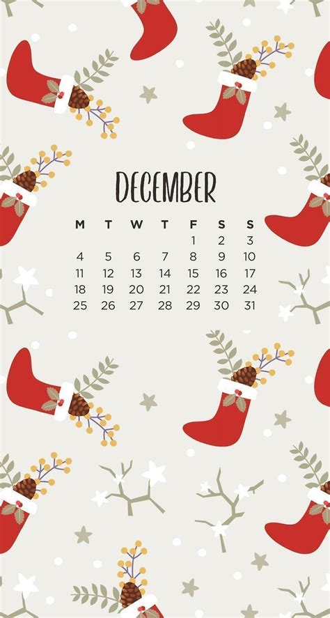 Aesthetic December 2020 Calendar Desktop Wallpaper