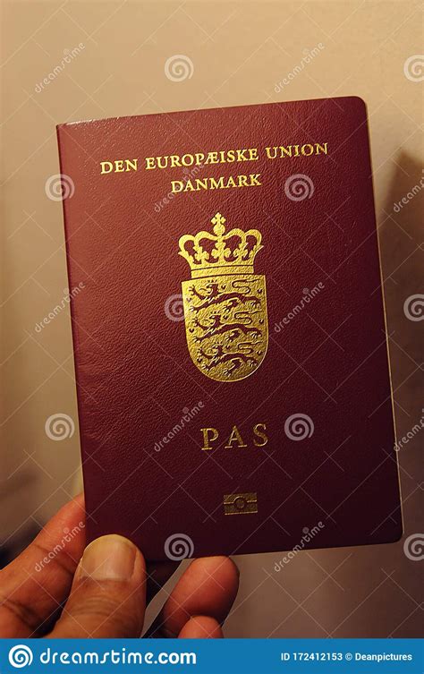 Danish Passport The European Union Demark Editorial Stock Photo Image