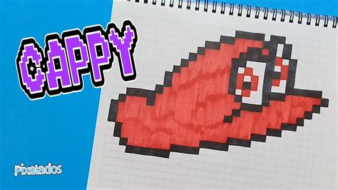 Como Dibujar Cappy De Mario Odyssey Pixel Art Pixelados Youtube