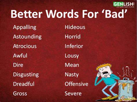 Better Words For Bad