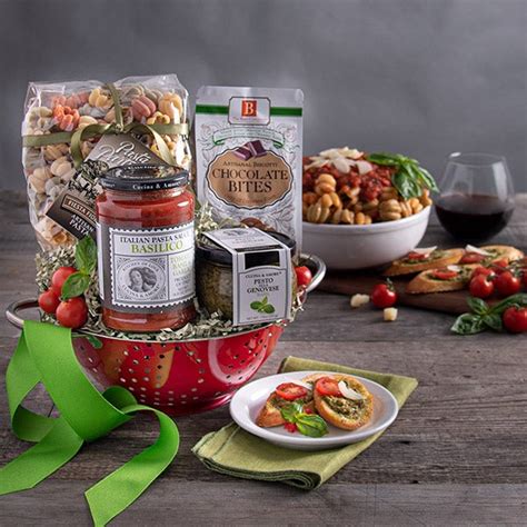 Italian Gift Basket With Keepsake Colander By Gourmetgiftbaskets Com