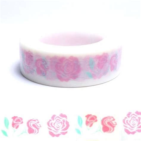 masking tape avec des fleurs roses ruban adhésif washi washi ruban adhesif