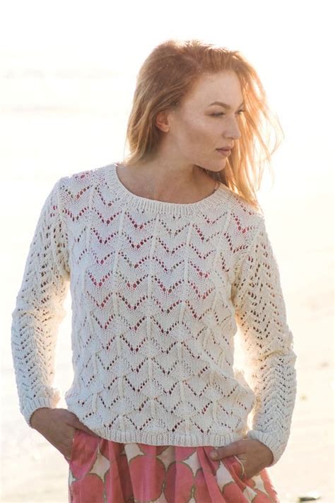 Womens Lace Sweater Free Knitting Pattern Gratis Stickning Knitting Pattern Damtröja