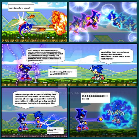 Sonic Vs Mecha Sonic Stall For The Emeralds By Danleoden On Deviantart