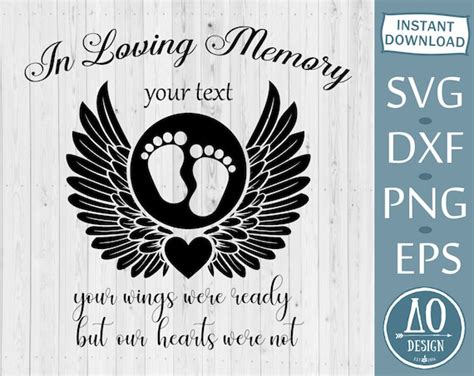 Baby Memorial Svg In Loving Memory Svg Rip Frame Svg In Etsy Finland