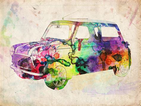 Mini Cooper Urban Art Digital Art By Michael Tompsett Pixels