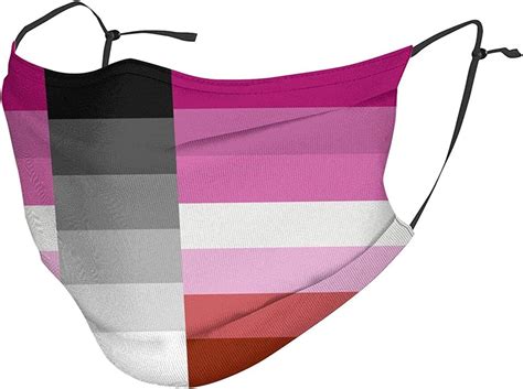 Homoflexible Lesbian Pride Flag Unisex Outdoor Dust Mask With Filter