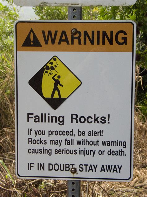 Cool Signs Falling Rocks Null Knowledge