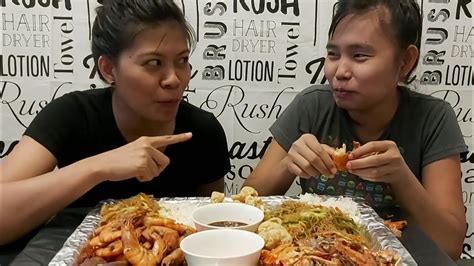 mukbang seafood pansit rice pinoy mukbang by jann macring youtube