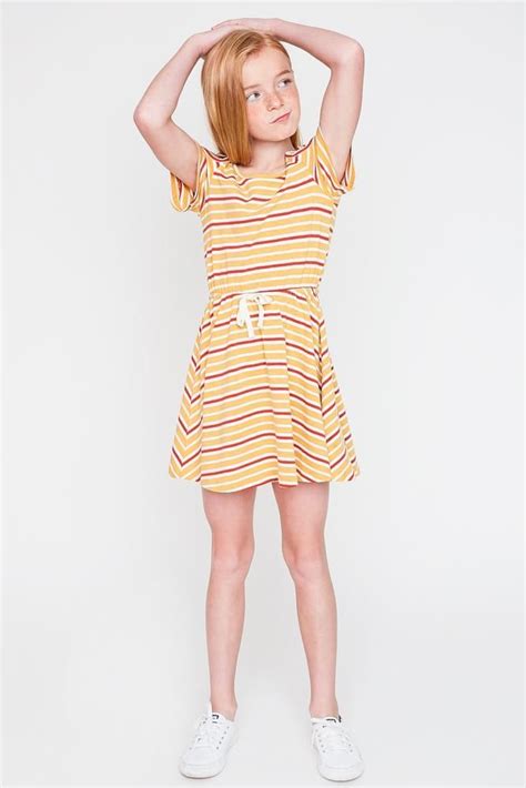 Abigail Striped Dress Mustard 2 Kids Outfits Girls Girly Girl