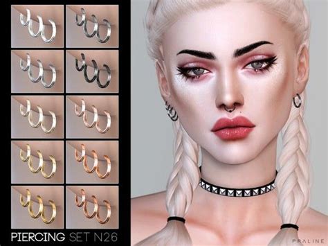 The Sims Resource Piercing Set N26 By Pralinesims Sims 4 Downloads