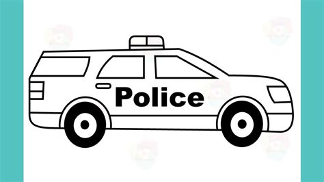 How To Draw Police Car Step By Step Drawing Youtube