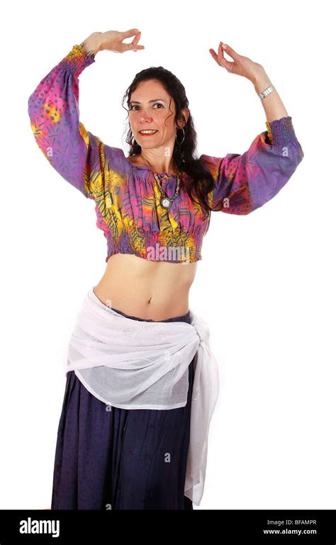gypsy woman dancing photo stock alamy