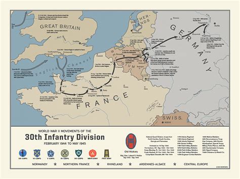 30th Infantry Division Campaign Map Historyshots Infoart