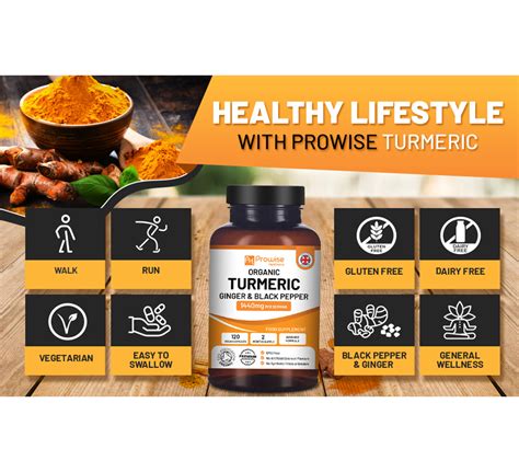 Prowise Turmeric Curcumin 1440mg With Black Pepper Ginger Simply