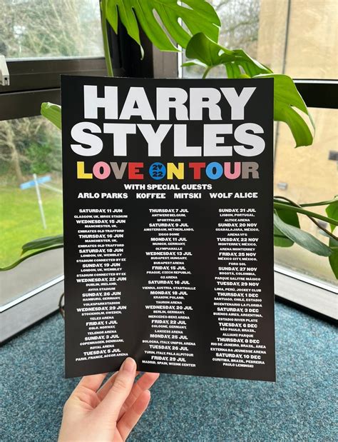 Póster De Harry Styles Love On Tour 2022 Etsy España