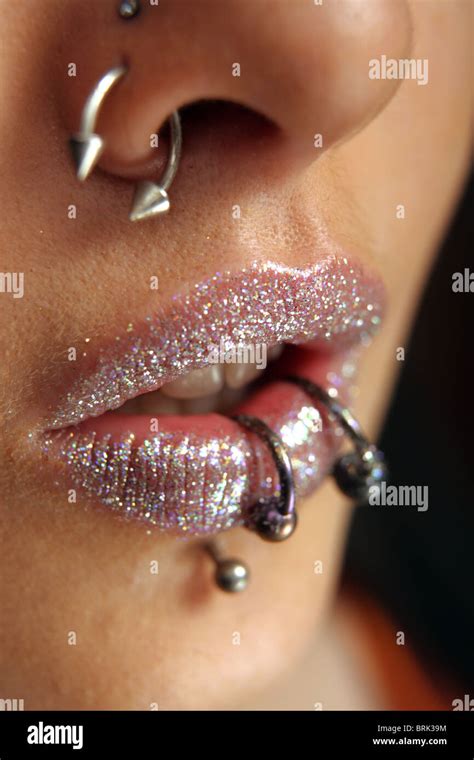 Pierced Lip Hi Res Stock Photography And Images Alamy