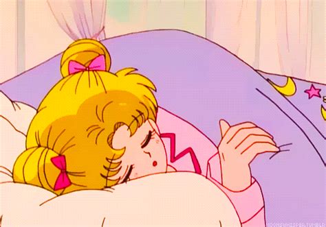 Sleepy Sailor Moon Sleep Sleepy Reaction WorldGIFMAGAZINE