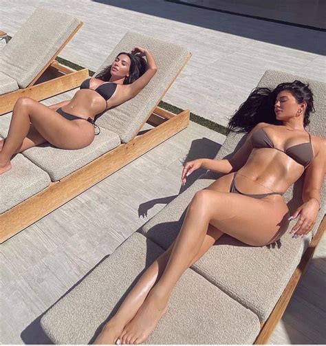 Kim Kardashian And Kylie Jenner Show Off Their Curves In Matching