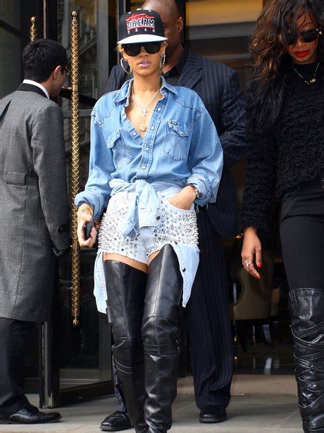 Rihanna Sports Knee High Boots In London Pictures Of The Week Capital