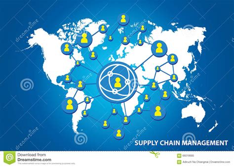 Supply Chain Management Concept On Stock Illustration Illustration Of