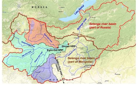 Mongolian Rivers Map