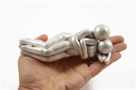 Spooning Sculpture Man And Woman Laying Together Polymer Etsy