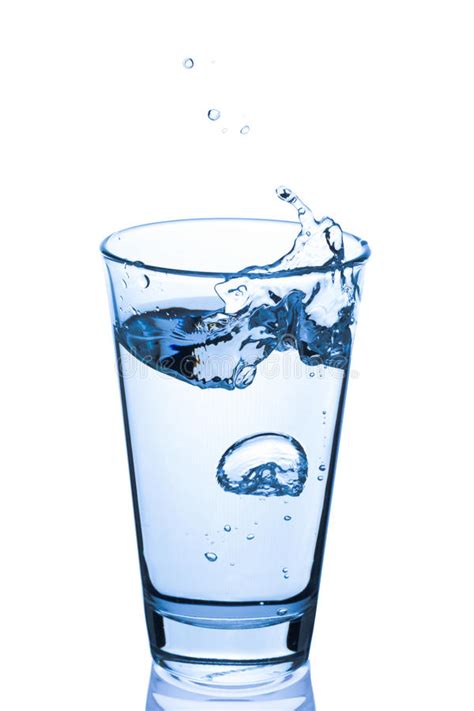 Glass Of Water Splashing Stock Image Image Of Health 69786197