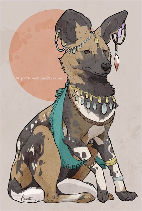 Hakobune Marbled Polecat African Wild Dog Harpy Eagle Dog Art