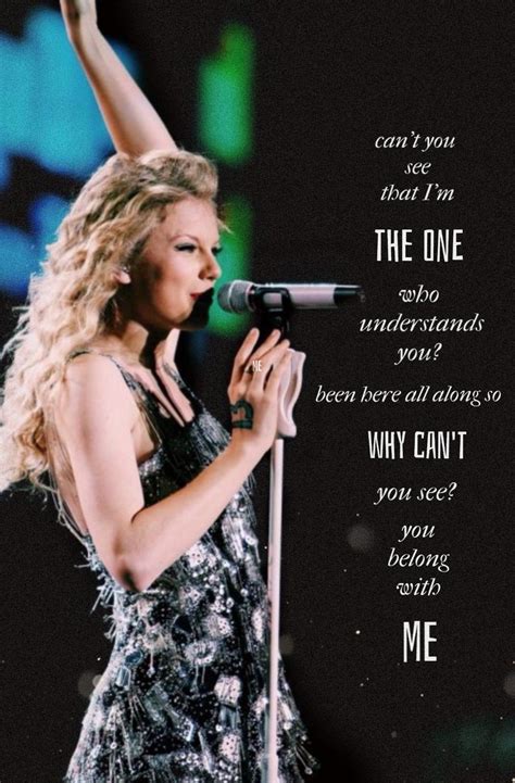 Taylor Swift You Belong With Me Taylors Version Lyric Wallpaper