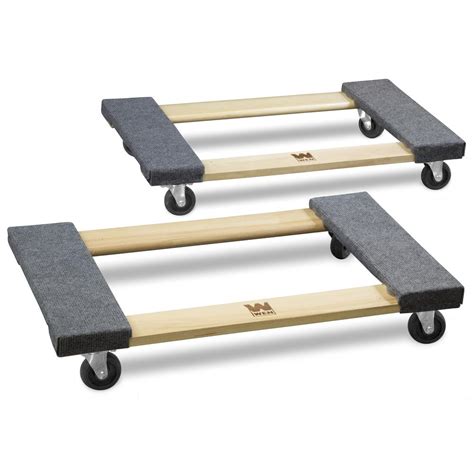 Wen 1000 Lbs Capacity 18 In X 30 In Hardwood Movers Dolly 2 Pack