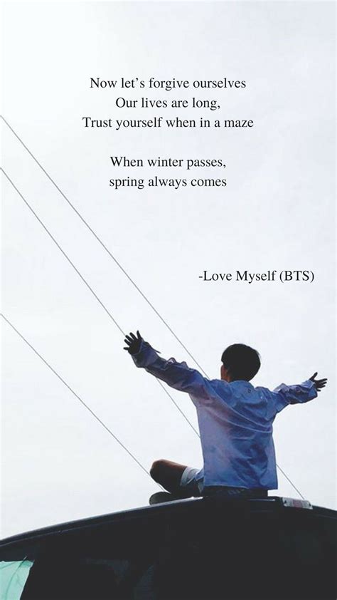 Nuneul tteunda eodum sok na shimjangi ttwineun sori nasseol ttae maju bonda geoul sok neo geopmeogeun nunbit haemugeun jilmun. Answer: Love Myself by BTS Lyrics wallpaper | Bts ...